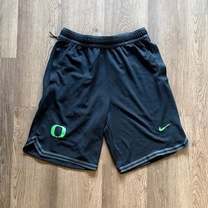 Nike University of Oregon Men's Black Shorts with Green Details